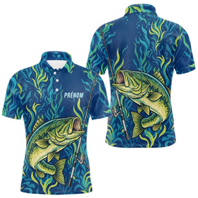 Sweat à Capuche Pêcheur Personnalisé – Black-Bass Bleues Homme - Polo Homme