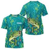 Sweat à Capuche Pêcheur Personnalisé – Black-Bass Vert Homme - T-Shirt Homme