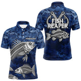 Sweat à Capuche Pêcheur Squelette Camo Bleu - Design Homme Personnalisé - Polo Homme