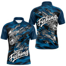 Sweat à Capuche Pêcheur Squelette Poisson - Bleu Et Noir - Polo Homme