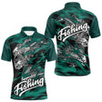 Sweat à Capuche Pêcheur Squelette Poisson - Vert Et Noir - Polo Homme