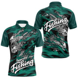 Sweat à Capuche Pêcheur Squelette Poisson - Vert Et Noir - Polo Homme
