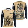 Sweat Capuche Pêcheur Vintage Personnalisé - Beige Et Bleu - Long Sleeves Homme