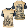 Sweat Capuche Pêcheur Vintage Personnalisé - Beige Et Bleu - T-Shirt Homme