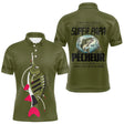 Sweat Capuche Vert Olive - Super Papa Pêcheur - Polo Homme