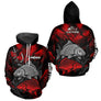 Sweat De Pêcheur Carpe Personnalisé - Rouge & Noir- Hoodie Homme