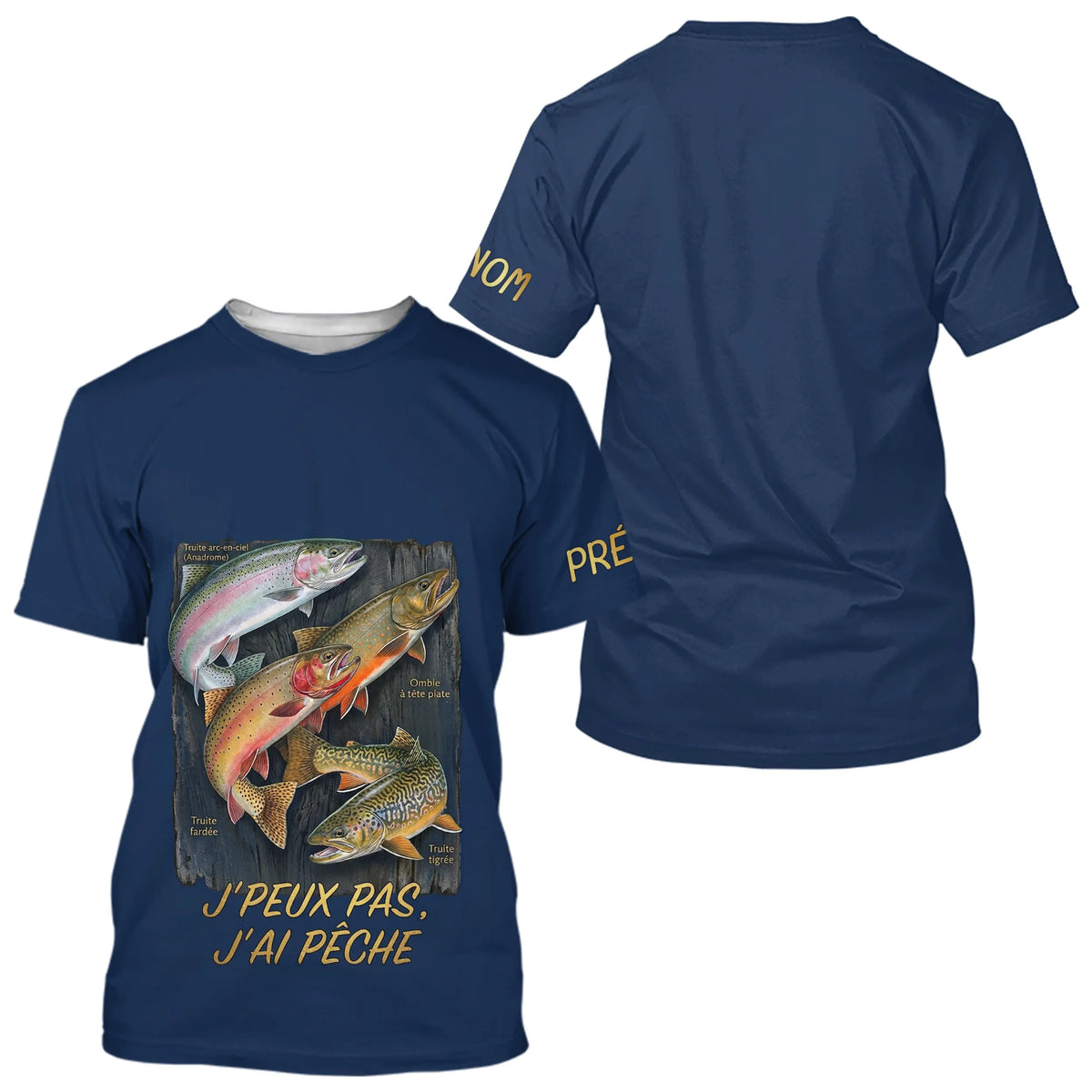 Sweat J'peux Pas J'ai Pêche Bleu - Cadeau Passionné Truite - T-Shirt Homme