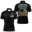 Sweat Pêcheur Noir Personnalisé - Juste Un Homme - Polo Homme