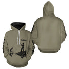 T-Shirt Papa Pêcheur Personnalisé Kaki Prénom - Équipement Passionné - Hoodie Homme