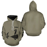 T-Shirt Papa Pêcheur Personnalisé Kaki Prénom - Équipement Passionné - Hoodie Homme