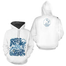 T-shirt Pêche Blanc Longues Manches - Ride The Blue - Hoodie Homme
