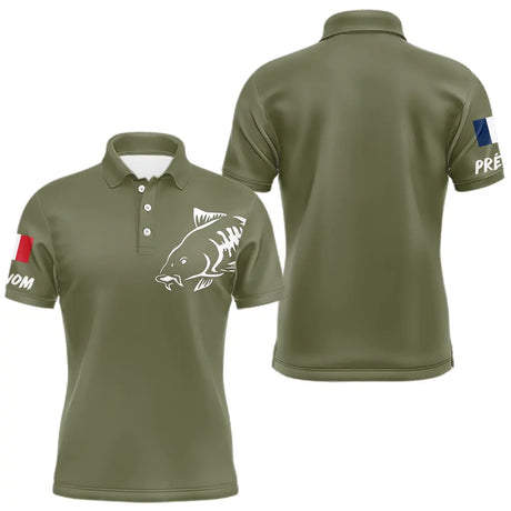 T-shirt Pêche Manches Longues Vert Kaki - Le Carpiste - Polo Homme