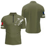 T-shirt Pêche Manches Longues Vert Kaki - Le Carpiste - Polo Zippé Homme
