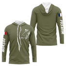 T-shirt Pêche Manches Longues Vert Kaki - Le Carpiste - Sweat Homme