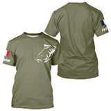 T-shirt Pêche Manches Longues Vert Kaki - Le Carpiste - T-Shirt Homme