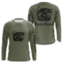 T-shirt Pêche Passion Brochet - Vert Khaki Personnalisé - Long Sleeves Homme