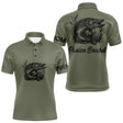 T-shirt Pêche Passion Brochet - Vert Khaki Personnalisé - Polo Homme