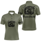 T-shirt Pêche Passion Brochet - Vert Khaki Personnalisé - Polo Homme