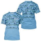 T-shirt Pêcheur Prénom - Marlin Bleu Personnalisé -T-Shirt Homme