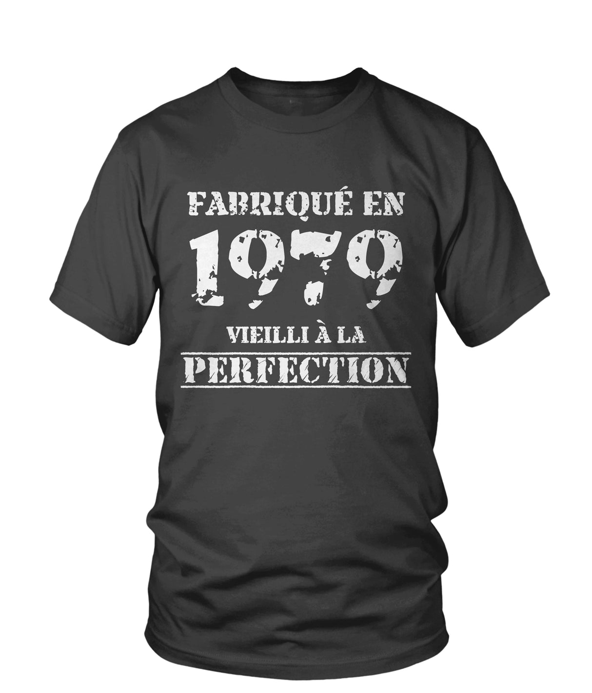 Cadeau Anniversaire, Fête d'Anniversaire, Fabriqué En 1979, Vieilli À La Perfection - VEAGFE1979 T-shirt Col Rond