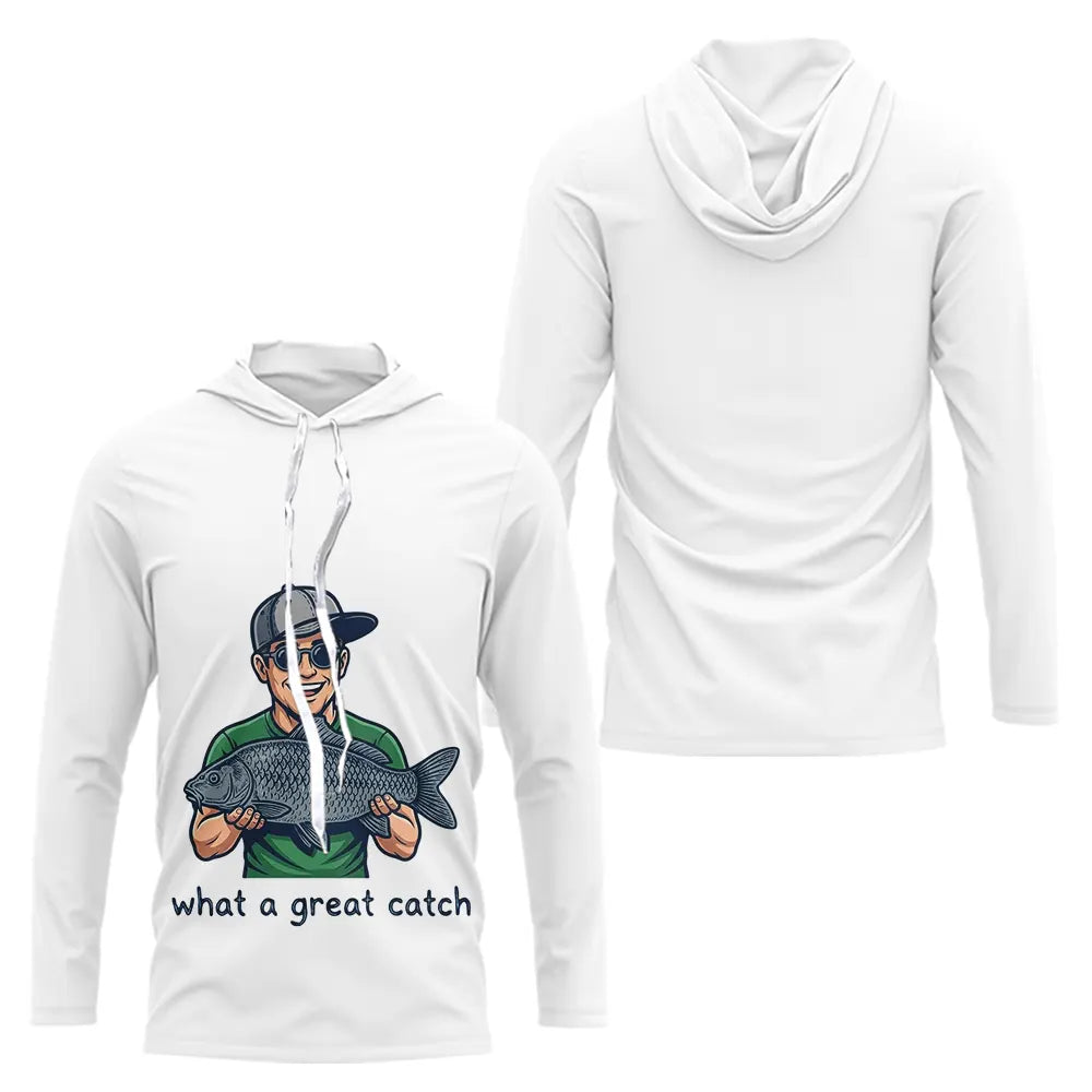 Tenue Pêche Blanc Personnalisé - Papa Passion Texte Dos - Sweat Homme