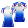 Tenue Pétanque Pro Personnalisé - Équipe Champion Bleu - Polo Femme