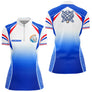 Tenue Pétanque Pro Personnalisé - Équipe Champion Bleu - Polo Zippé Femme