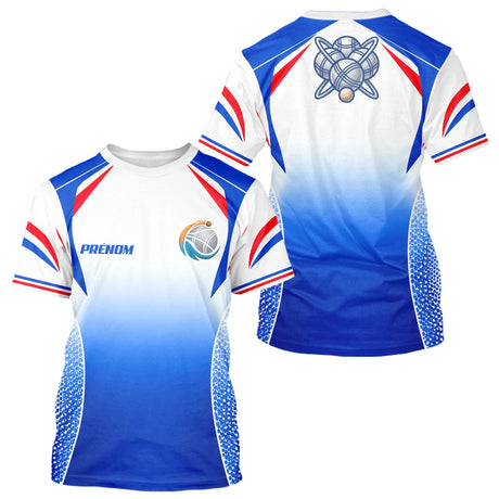 Tenue Pétanque Pro Personnalisé - Équipe Champion Bleu - T-Shirt Homme