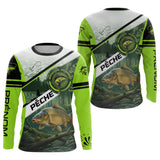 Vêtement Pêcheur Carpiste - Vert Tendance Personnalisable - Long Sleeves Homme