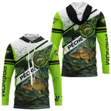 Vêtement Pêcheur Carpiste - Vert Tendance Personnalisable - Long Sleeves Hoodie Homme