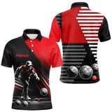 Vêtement Pétanque Club - Homme Femme Noir & Rouge - Polo Homme