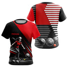 Vêtement Pétanque Club - Homme Femme Noir & Rouge - T-Shirt Femme
