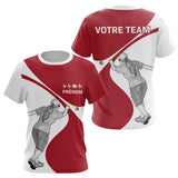 Vêtement Pétanque Homme Femme - Cadeau Passion Rouge & Blanc - T-Shirt Femme