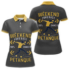 Vêtement Tournoi Pétanque Gris & Jaune - Design Accessoire Joueur - Polo Femme