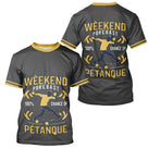 Vêtement Tournoi Pétanque Gris & Jaune - Design Accessoire Joueur - T-Shirt Homme