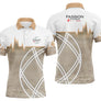 Polo Passion Pétanque Genève blanc et beige sable lignes courbes logo association personnalisable