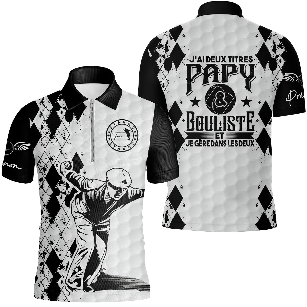 Grandpa Bouliste Polo Shirt, Personalized Petanque Humor Gift, Grandpa Shooter - CT13122217
