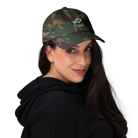 Casquette Camouflage Alpenext Personnalisée avec Logo et Prénom - A300524N01 Avant Et Côté Droite Femme