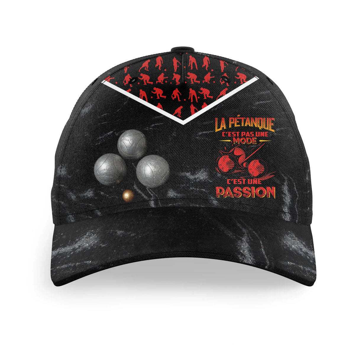 Polo Pétanque Femme Homme Noir - Rouge, Cadeau Humour Bouliste, Pétanque C'est Une Passion - CT02122230KYC
