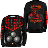Polo Pétanque Femme Homme Noir - Rouge, Cadeau Humour Bouliste, Pétanque C'est Une Passion - CT02122230KYC