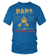 Premium-T-Shirt für Herren, personalisiertes Vatertagsgeschenk, Super-Vater, der erste Held eines Sohnes, die erste Liebe einer Tochter – CTS23052201