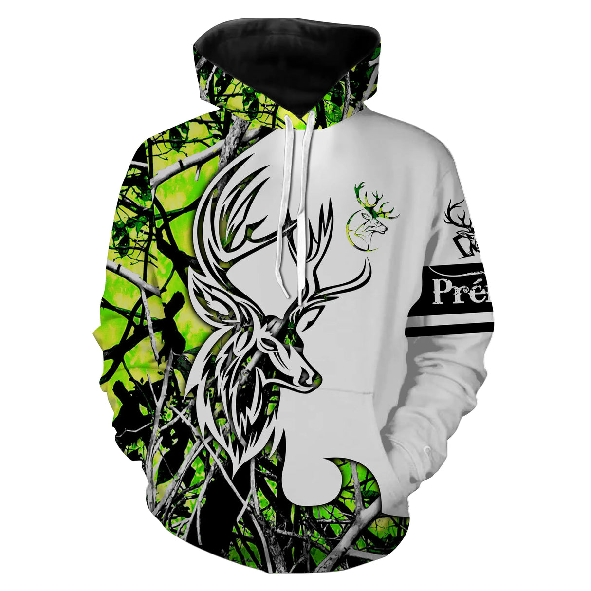 Camiseta personalizada de caza de ciervos, regalo ideal para cazador, camuflaje verde - CT07092242