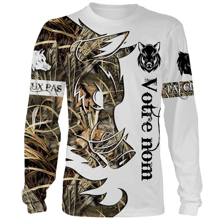 Wild Boar Hunting, Hunter Gift, Camouflage, Pattern Tattoo, Personalize - VECHSA001