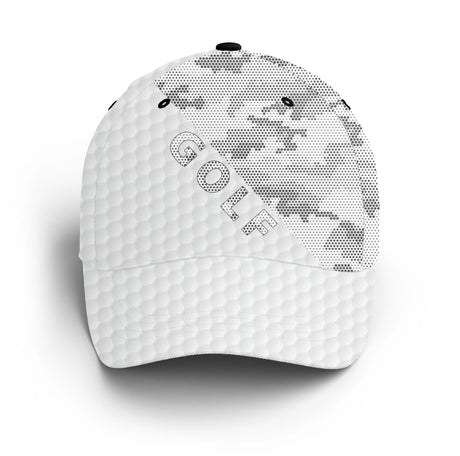 Pro-Style Golf Cap, Golf Ball Pattern, Camouflage, Ideal Gift for Golf Fans - CTS25052225
