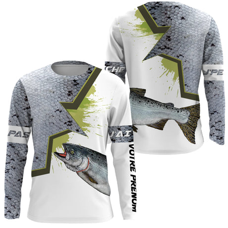 T-shirt personalizzata per la pesca al salmone anti-UV, regalo originale per pescatori - CT16082213