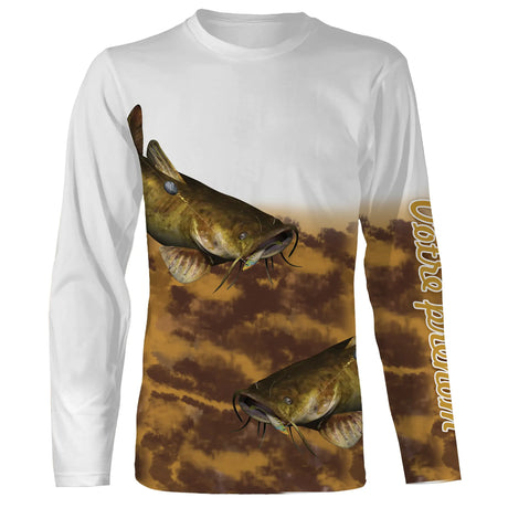 Pêche du Silure, Catfish, Poisson de Chat, Cadeau Original Pêcheur, Peau du Silure - CT04072233 T-shirt All Over Manches Longues Unisexe