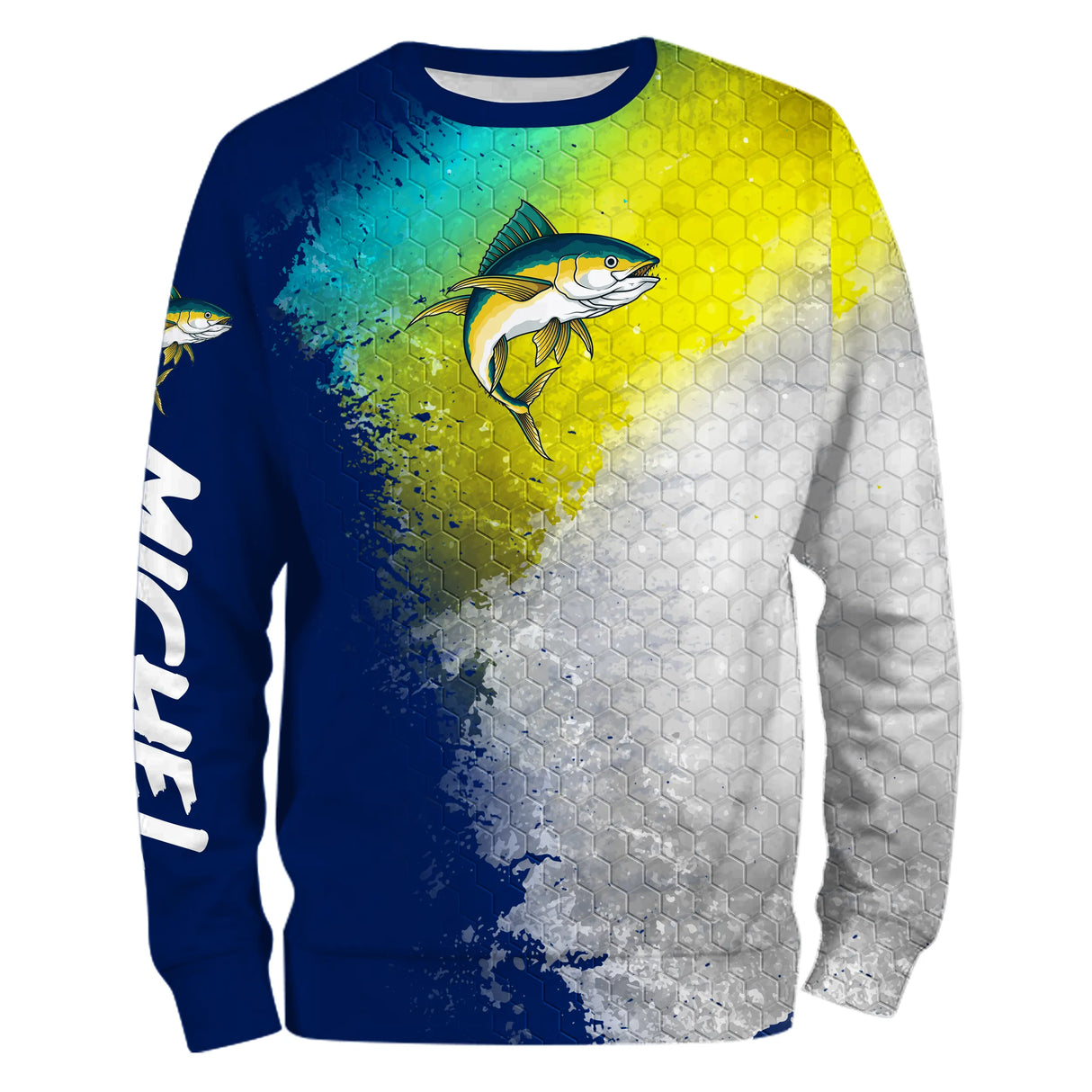 Personalisiertes Anti-UV-Thunfisch-Angel-T-Shirt, originelles Fischergeschenk, Meeresangeln - CT05082220