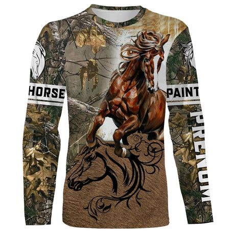 Caballo de pintura, Raza de caballo de silla de montar, Regalo personalizado de equitación, Caballos de la pasión, Caballo de pintura del amor - CT06072222