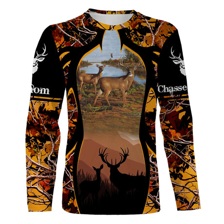 Camiseta de caza de ciervos de camuflaje, regalo de cazador personalizado, ropa de caza - CT06092214