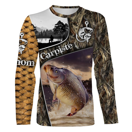 T-shirt personalizzata per carpista, regalo per pescatori, pesca alla carpa - CT09092230